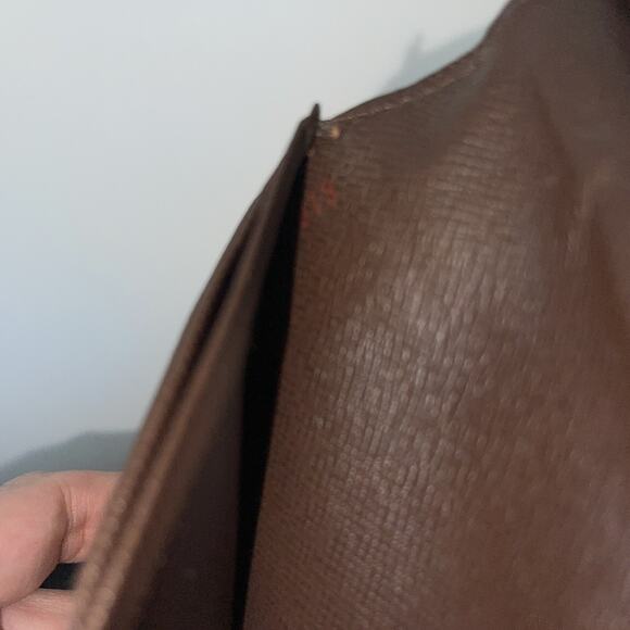 Authentic LOUIS VUITTON Damier Ebene Long Wallet Brazza Credit Cards Checkbook - Picture 14 of 16